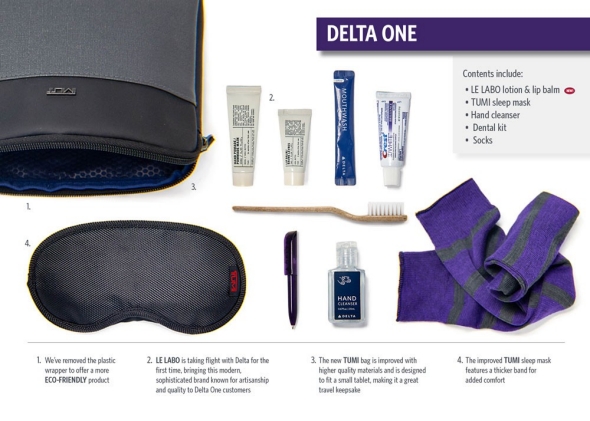 Delta One- Tumi Amenity Kit