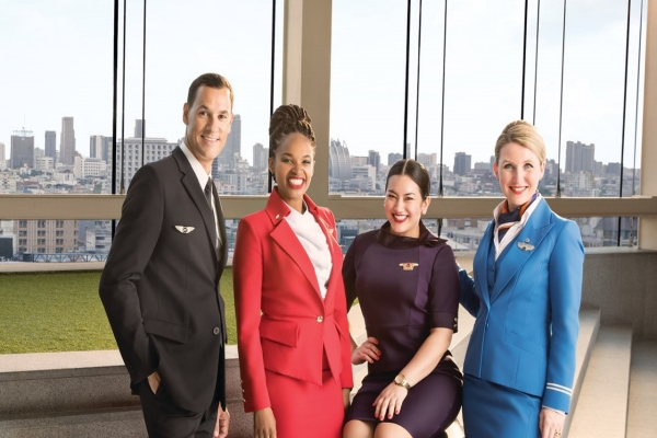 Flight attendants from all EJV partners