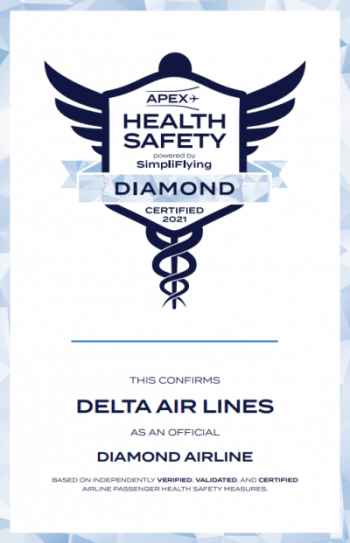 La classificazione “Diamond” attribuita dall’Airline Passenger Experience Association (APEX) e da SimpliFlying