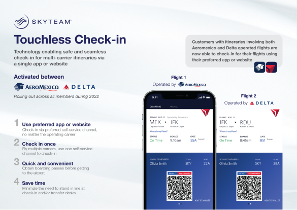 Example of Touchless Check-in Screen