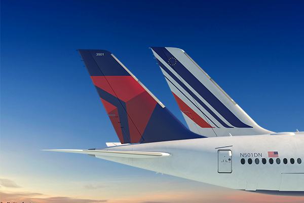 Delta and Air France Tails