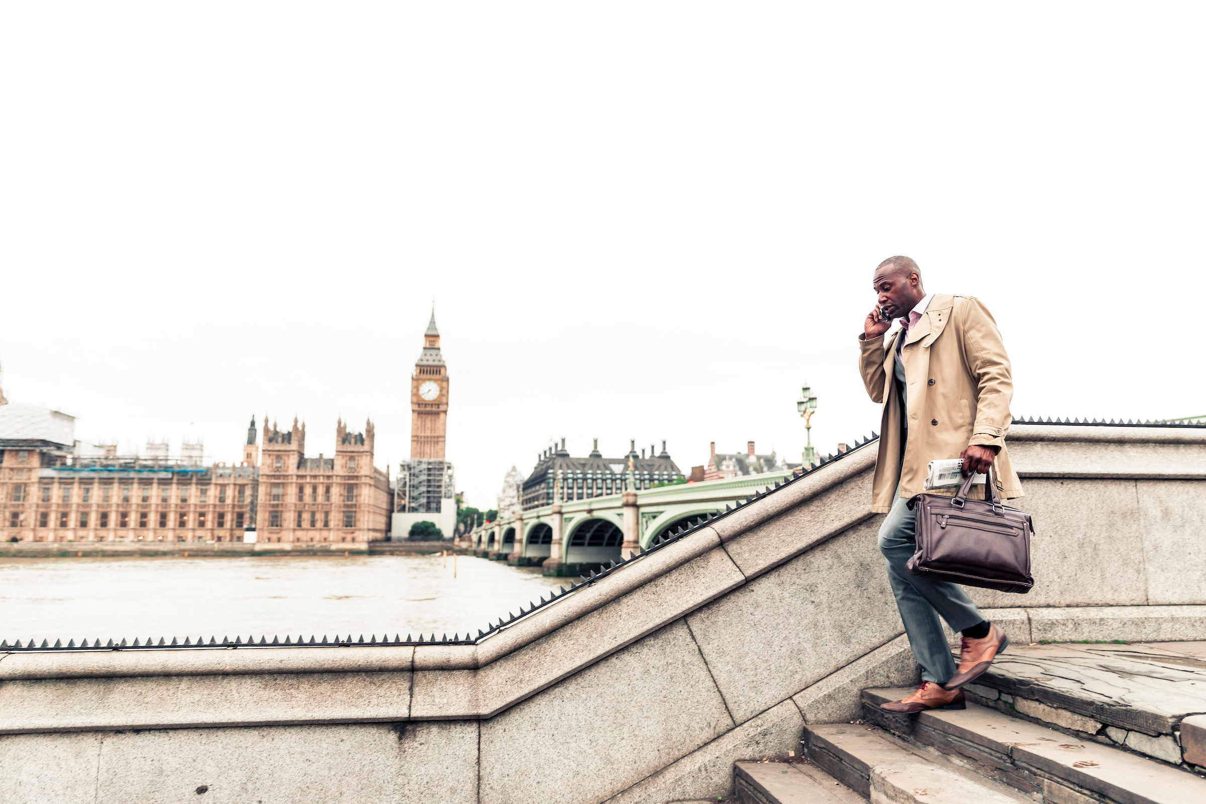 Business traveler in London